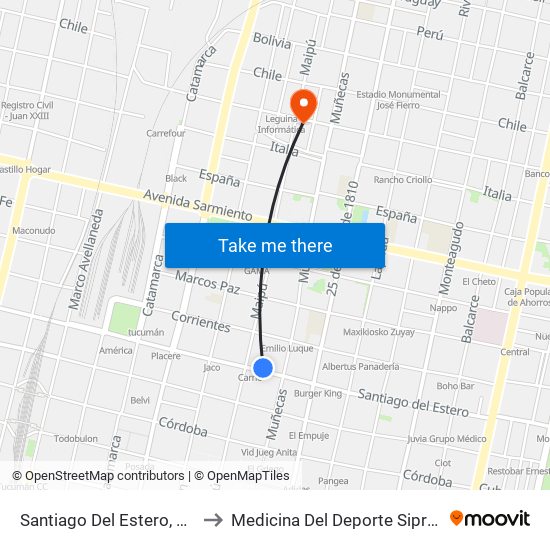 Santiago Del Estero, 659 to Medicina Del Deporte Siprosa map