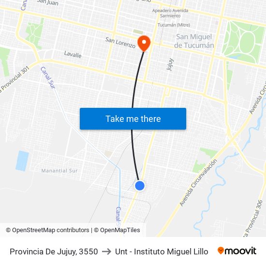 Provincia De Jujuy, 3550 to Unt - Instituto Miguel Lillo map