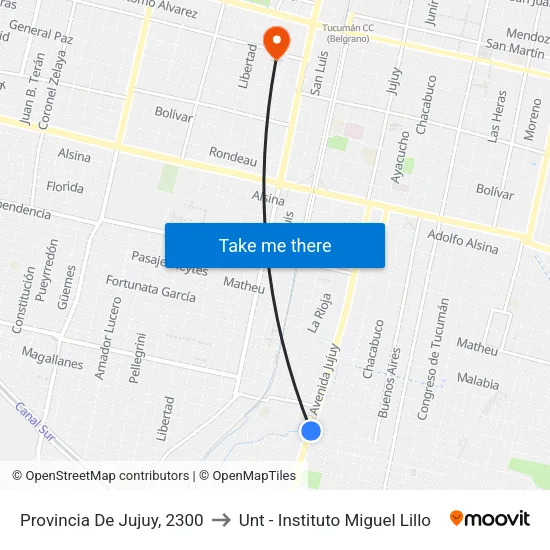 Provincia De Jujuy, 2300 to Unt - Instituto Miguel Lillo map