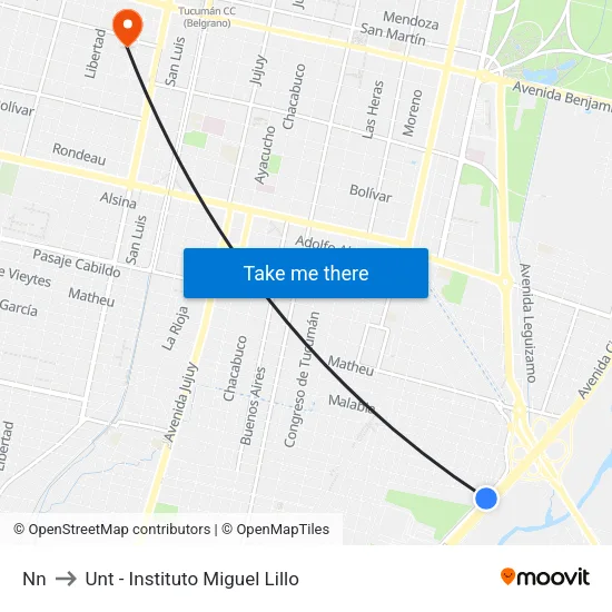 Nn to Unt - Instituto Miguel Lillo map