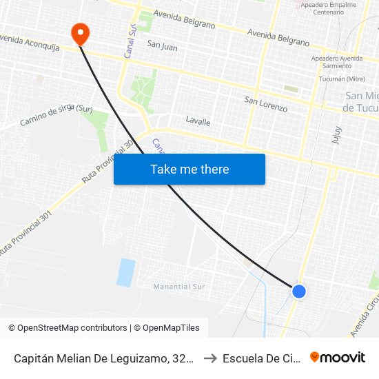 Capitán Melian De Leguizamo, 3205 to Escuela De Cine map