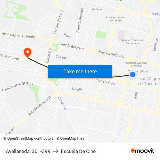 Avellaneda, 301-399 to Escuela De Cine map