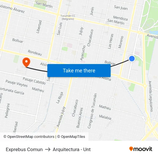 Exprebus Comun to Arquitectura - Unt map