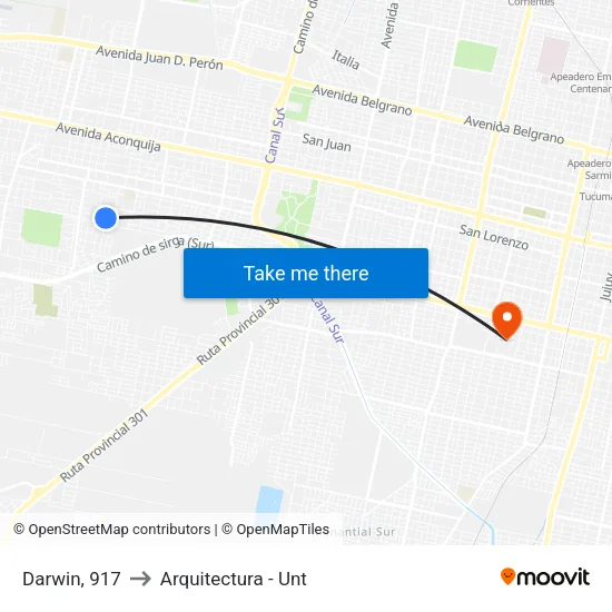 Darwin, 917 to Arquitectura - Unt map