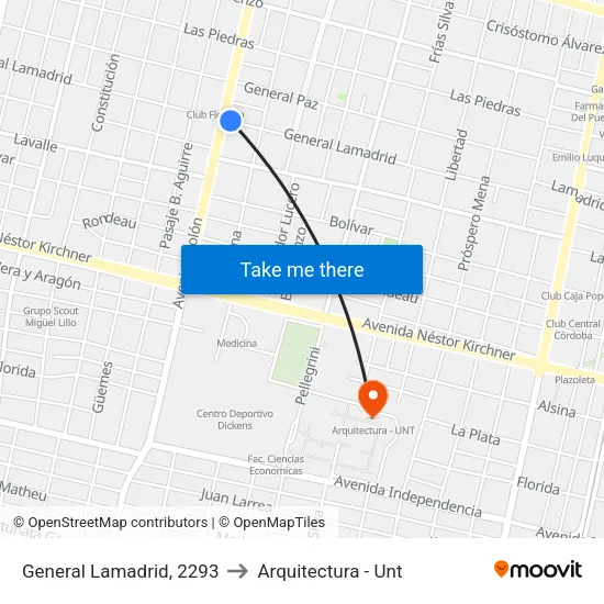 General Lamadrid, 2293 to Arquitectura - Unt map
