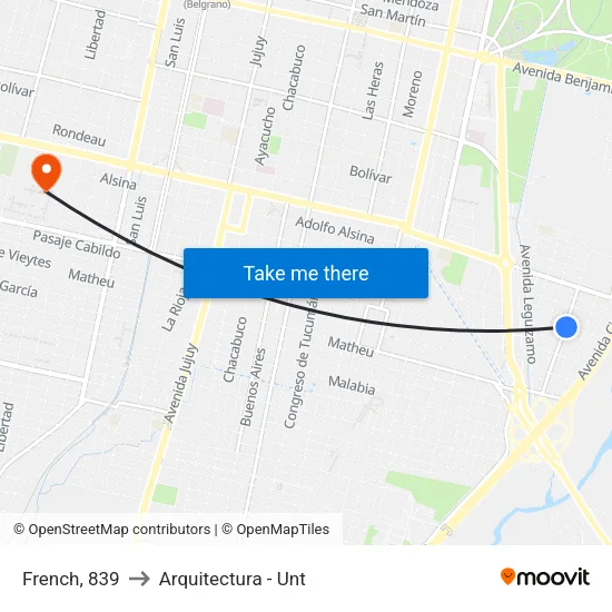 French, 839 to Arquitectura - Unt map