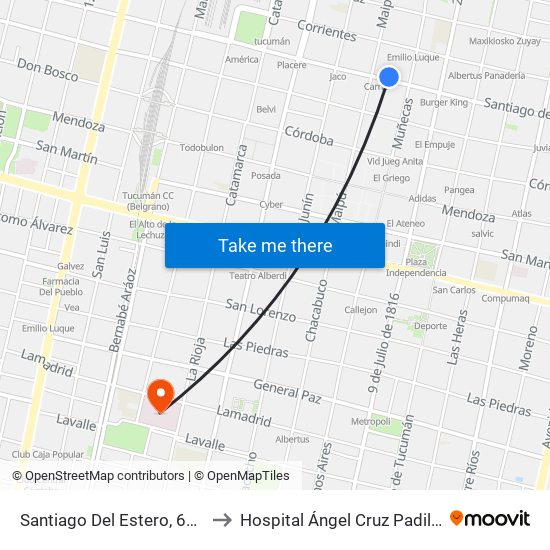 Santiago Del Estero, 659 to Hospital Ángel Cruz Padilla map