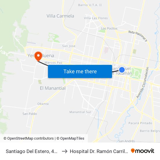 Santiago Del Estero, 443 to Hospital Dr. Ramón Carrillo map