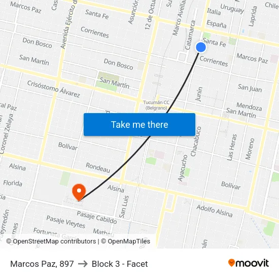 Marcos Paz, 897 to Block 3 - Facet map