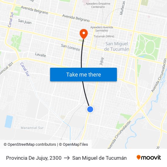 Provincia De Jujuy, 2300 to San Miguel de Tucumán map