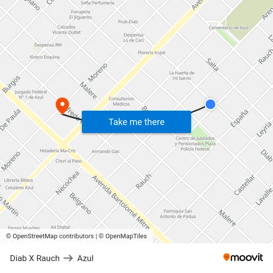 Diab X Rauch to Azul map