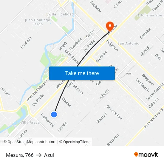 Mesura, 766 to Azul map