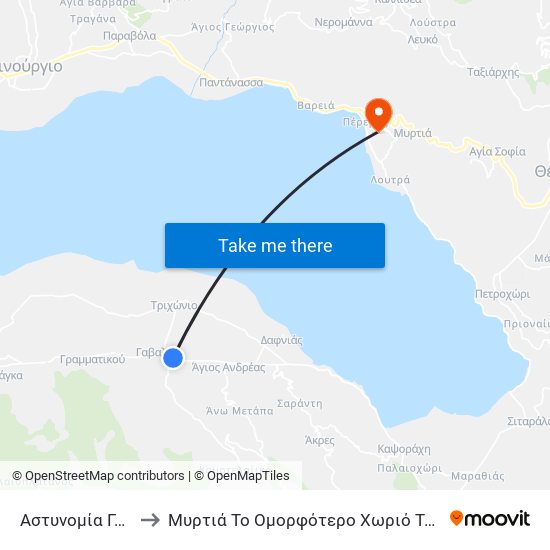 Αστυνομία Γαβαλού to Μυρτιά Το Ομορφότερο Χωριό Της Αιτωλ / νίας map
