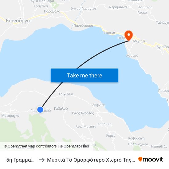 5η Γραμματικού to Μυρτιά Το Ομορφότερο Χωριό Της Αιτωλ / νίας map