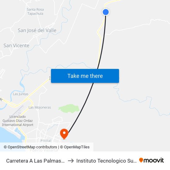 Carretera A Las Palmas, 4145 to Instituto Tecnologico Superior map