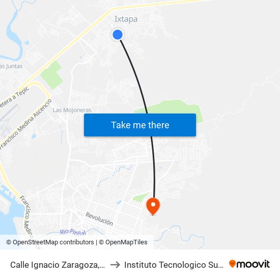 Calle Ignacio Zaragoza, 121a to Instituto Tecnologico Superior map
