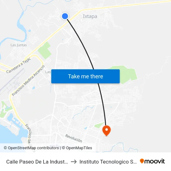 Calle Paseo De La Industria, 150 to Instituto Tecnologico Superior map