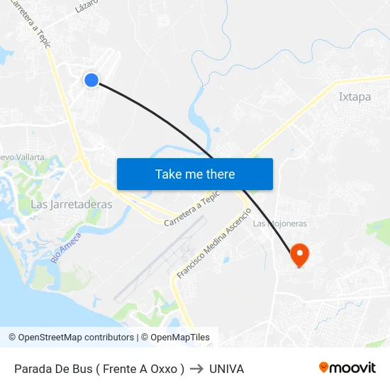 Parada De Bus ( Frente A Oxxo ) to UNIVA map