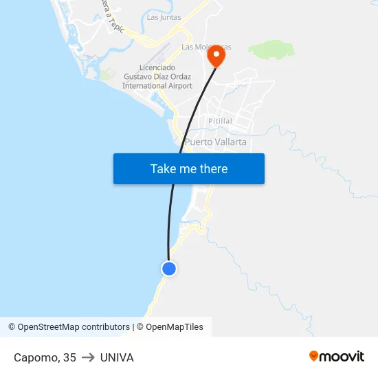 Capomo, 35 to UNIVA map