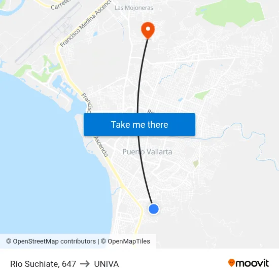 Río Suchiate, 647 to UNIVA map