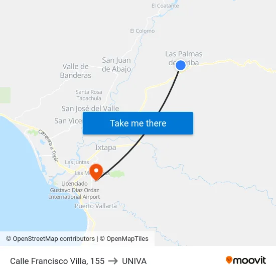 Calle Francisco Villa, 155 to UNIVA map