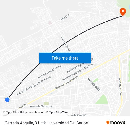 Cerrada Anguila, 31 to Universidad Del Caribe map