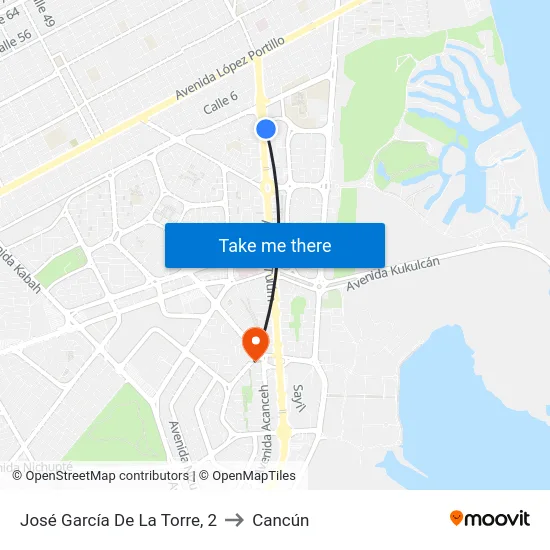 José García De La Torre, 2 to Cancún map