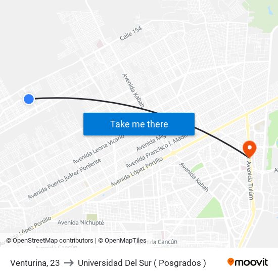 Venturina, 23 to Universidad Del Sur ( Posgrados ) map