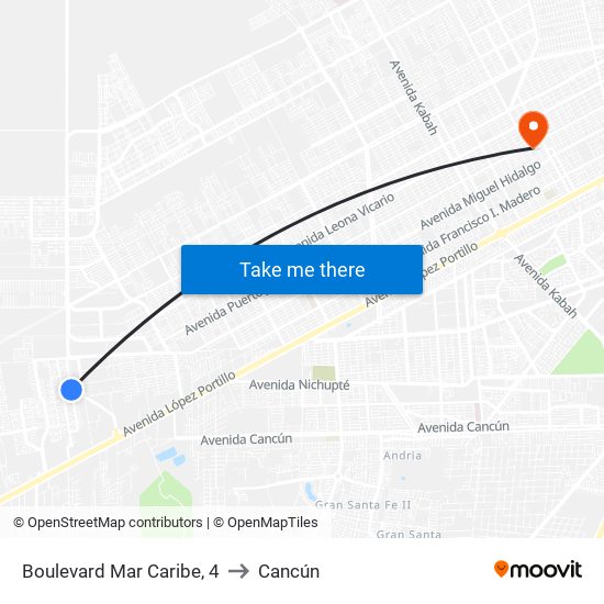 Boulevard Mar Caribe, 4 to Cancún map