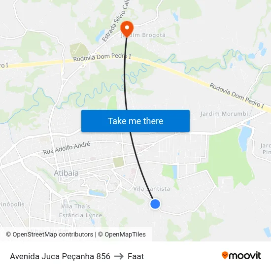 Avenida Juca Peçanha 856 to Faat map