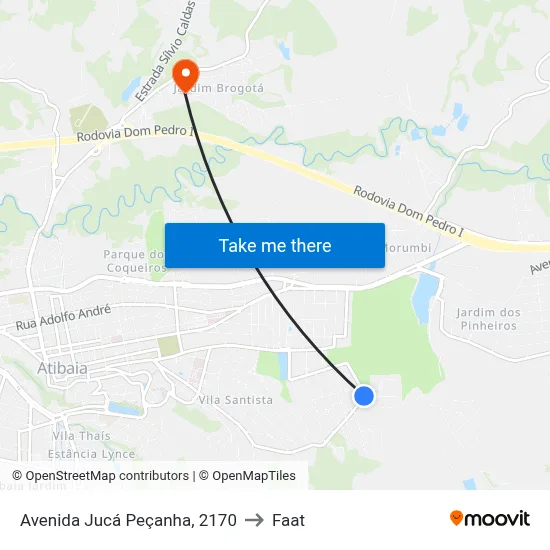 Avenida Jucá Peçanha, 2170 to Faat map