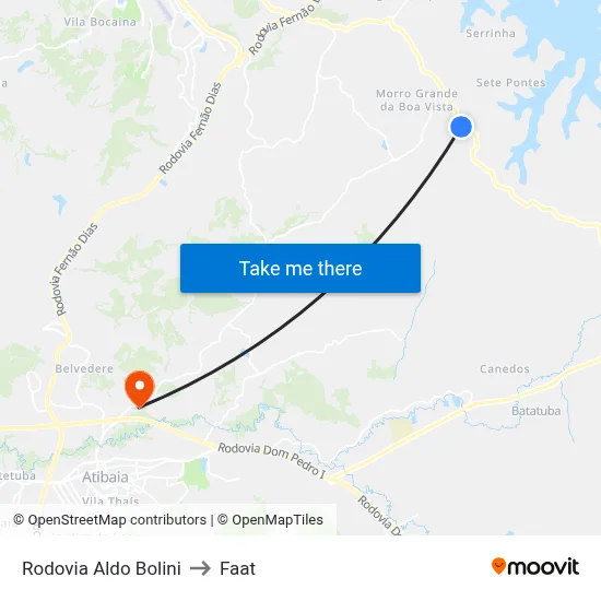 Rodovia Aldo Bolini to Faat map