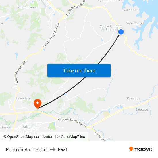 Rodovia Aldo Bolini to Faat map