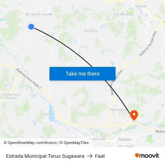 Estrada Municipal Teruo Sugawara to Faat map