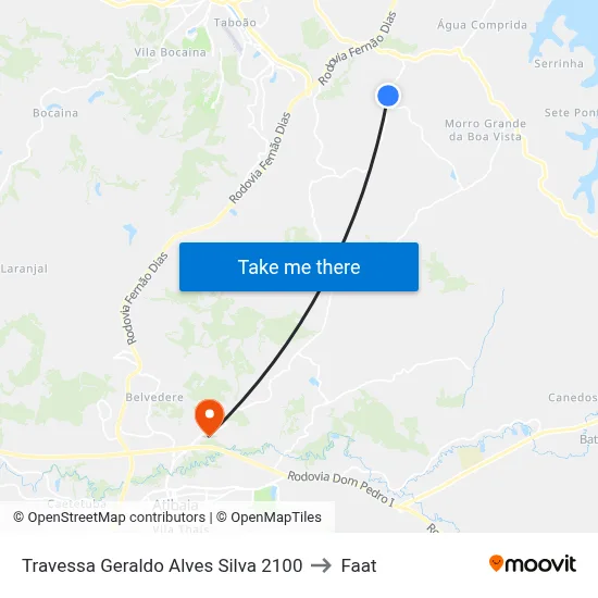Travessa Geraldo Alves Silva 2100 to Faat map