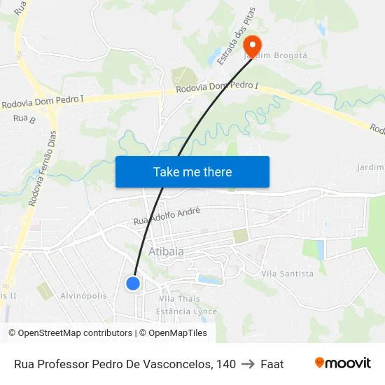 Rua Professor Pedro De Vasconcelos, 140 to Faat map
