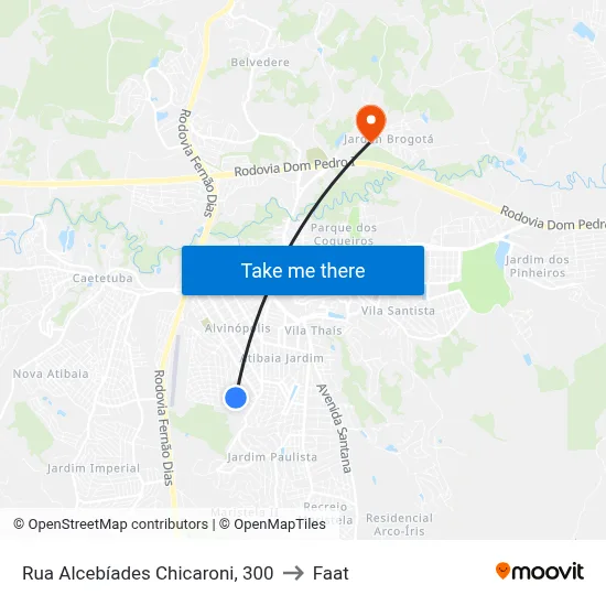 Rua Alcebíades Chicaroni, 300 to Faat map