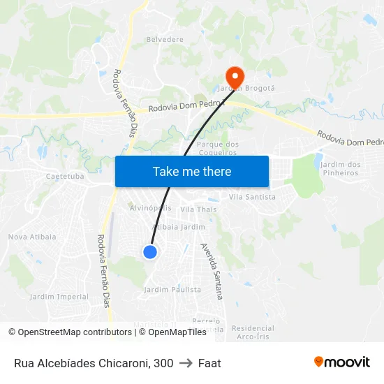 Rua Alcebíades Chicaroni, 300 to Faat map