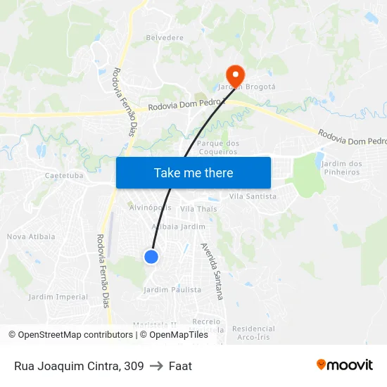 Rua Joaquim Cintra, 309 to Faat map