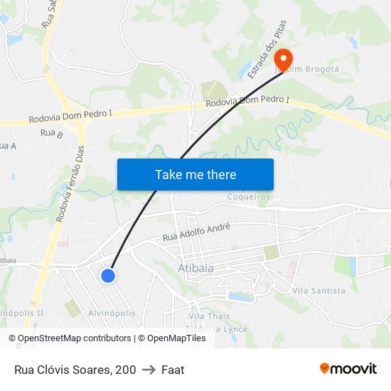 Rua Clóvis Soares, 200 to Faat map
