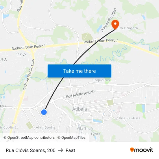 Rua Clóvis Soares, 200 to Faat map