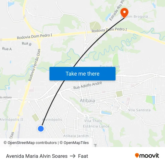 Avenida Maria Alvin Soares to Faat map
