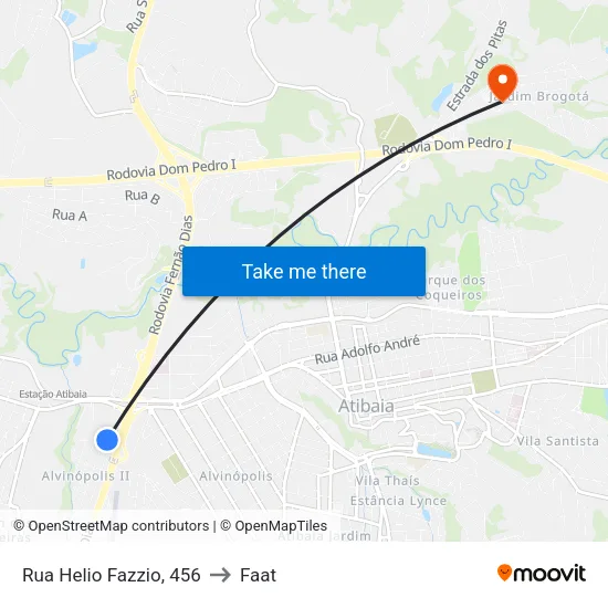 Rua Helio Fazzio, 456 to Faat map