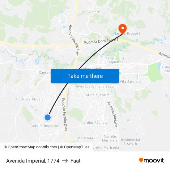 Avenida Imperial, 1774 to Faat map