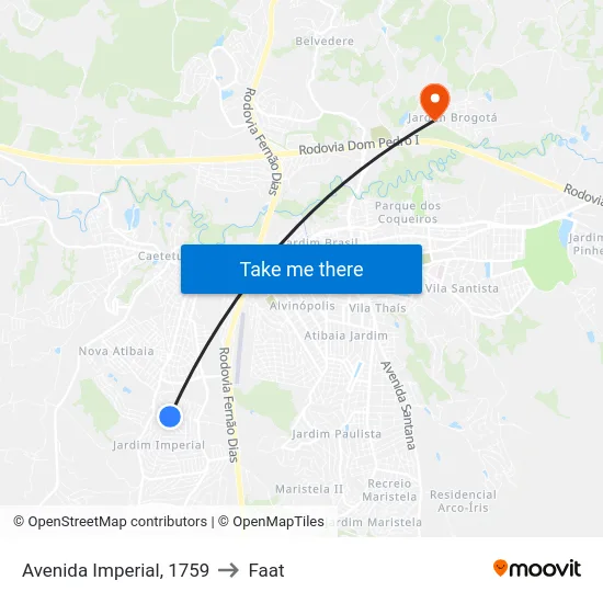 Avenida Imperial, 1759 to Faat map