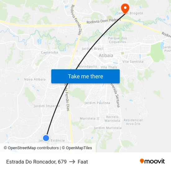 Estrada Do Roncador, 679 to Faat map
