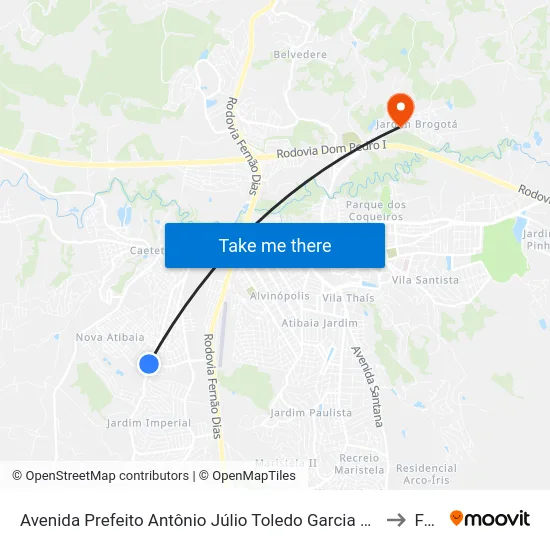 Avenida Prefeito Antônio Júlio Toledo Garcia Lopes, 1886 to Faat map