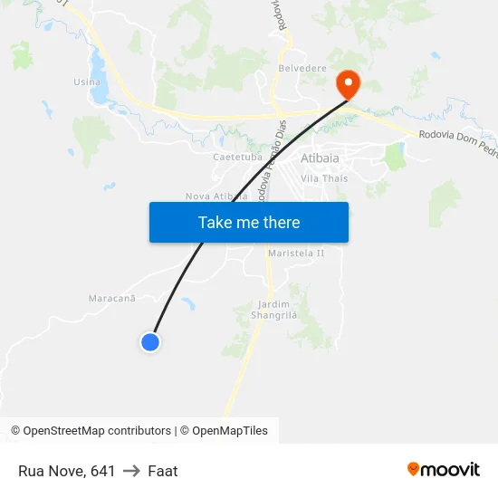 Rua Nove, 641 to Faat map