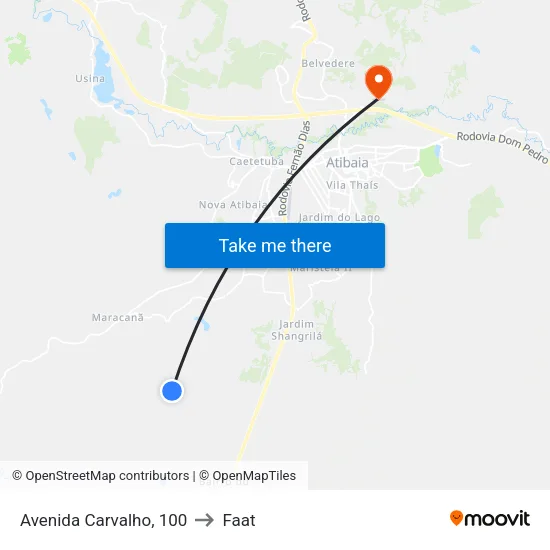 Avenida Carvalho, 100 to Faat map