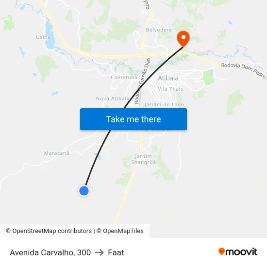 Avenida Carvalho, 300 to Faat map